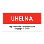 UHELNA, červená, plast 1 mm 190x90 mm