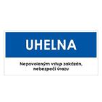 UHELNA, modrá, plast 2 mm 190x90 mm