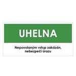 UHELNA, zelená, plast 1 mm 190x90 mm