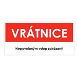 VRÁTNICE, červená, plast 1 mm 190x90 mm