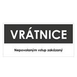 VRÁTNICE, šedá, plast 1 mm 190x90 mm