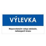 VÝLEVKA, modrá, plast 1 mm 190x90 mm