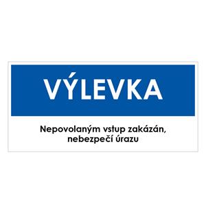 VÝLEVKA, modrá, plast 2 mm 190x90 mm