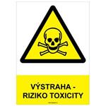 VÝSTRAHA - RIZIKO TOXICITY - bezpečnostní tabulka, plast A4, 0,5 mm