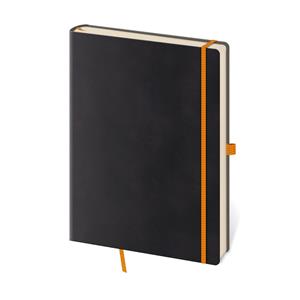 Zápisník Flexies A5 linkovaný - černá/oranžová