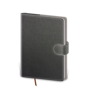 Zápisník Flip A5 linkovaný - šedo/šedá