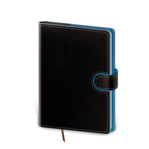 Zápisník Flip A5 nelinkovaný - černo/modrá