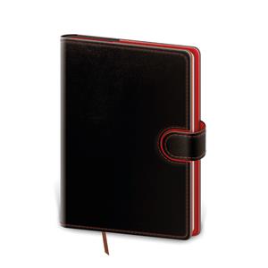 Zápisník Flip A5 tečkovaný - černo/červená