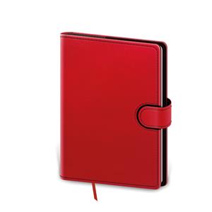 Zápisník Flip A5 tečkovaný - červeno/černá
