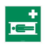 Zdravotnická nosítka - bezpečnostní tabulka s dírkami, plast 2 mm 150x150 mm